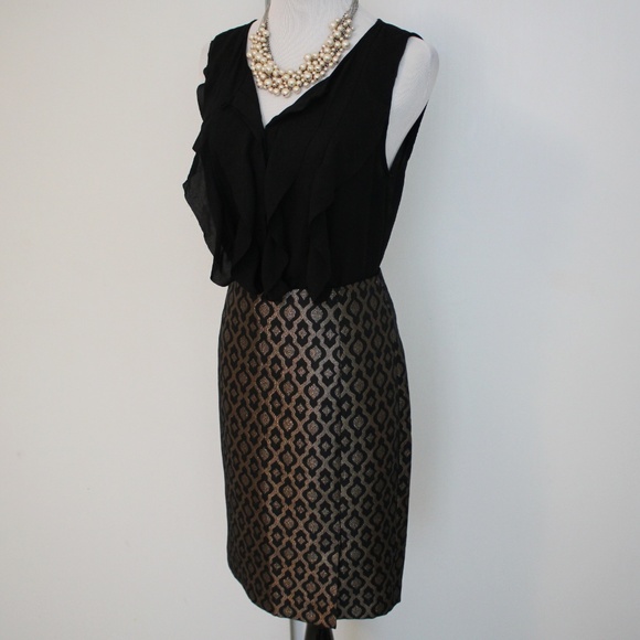 The Limited Dresses & Skirts - THE LIMITED Size 2 Pencil Skirt Black & Gold